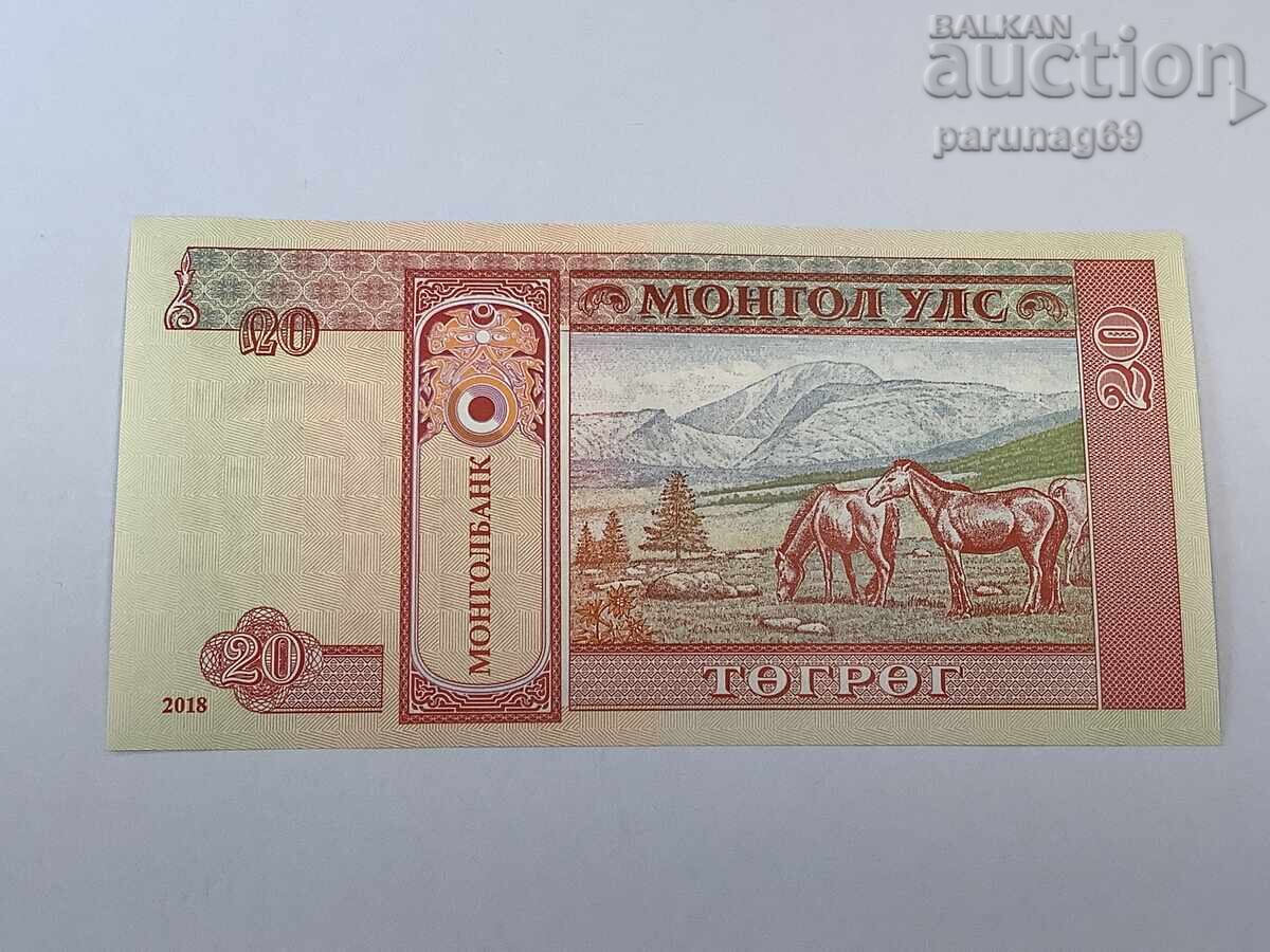 Μογγολία 20 τουγκρίκ 2018 UNC με τιμή € 0.70 | 1.37 BGN