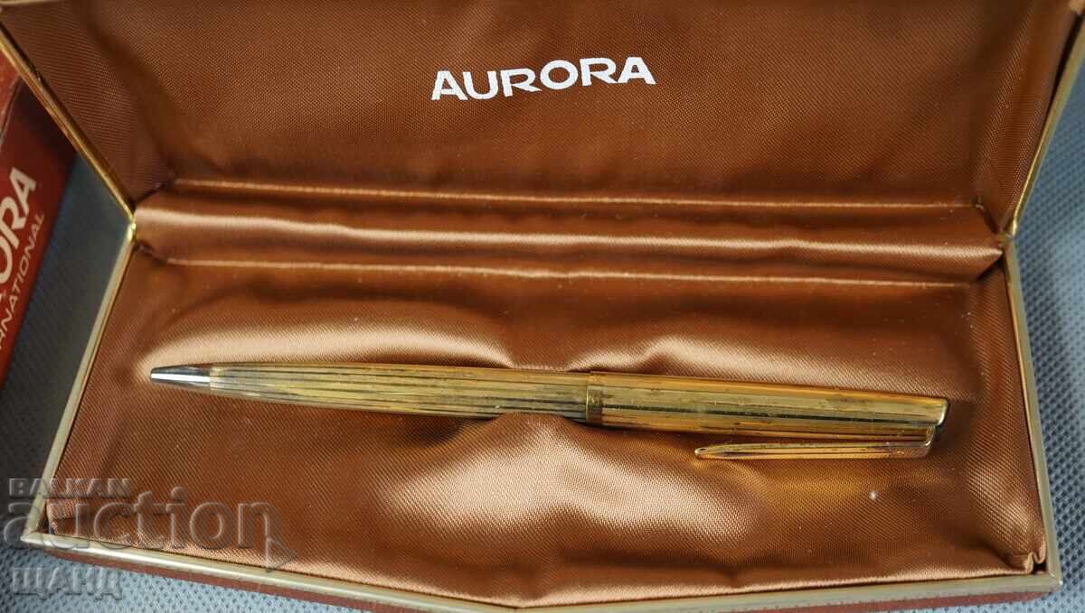 AURORA INTERNATIONAL Stilou vechi placat cu aur cu cutie cu preț € 30.45 | 59.56 BGN