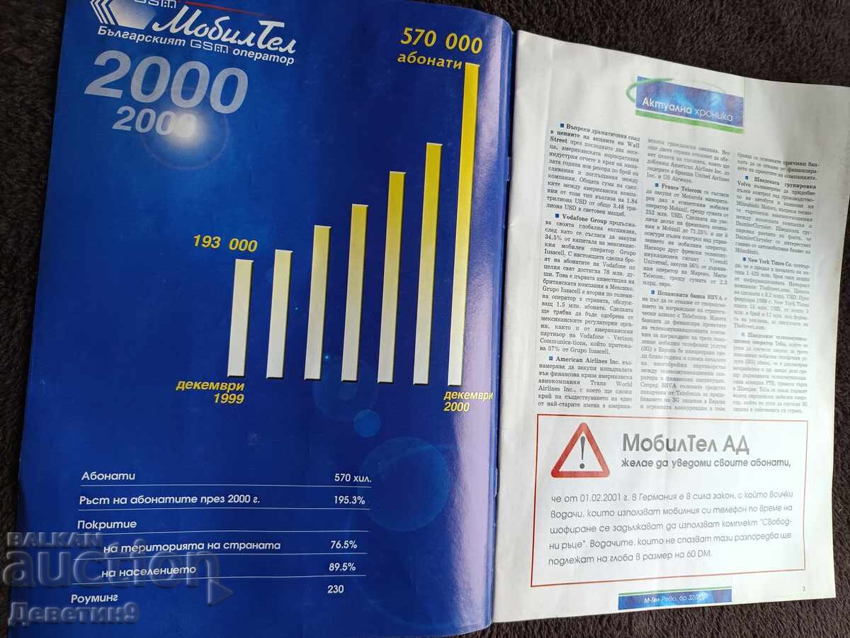 Licitație Revista „M-tel Review” - Nr. 32, 2001