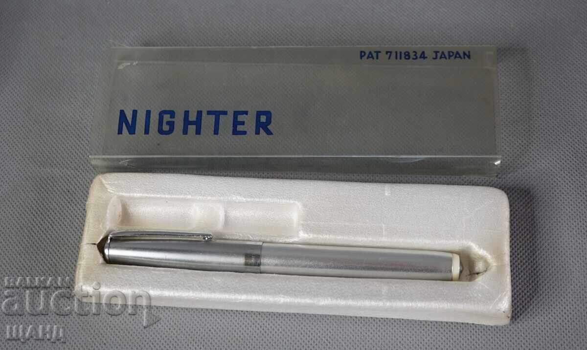 NIGHTER Παλιό Σπάνιο Ιαπωνικό στυλό που φωσφορίζει με το κουτί του
