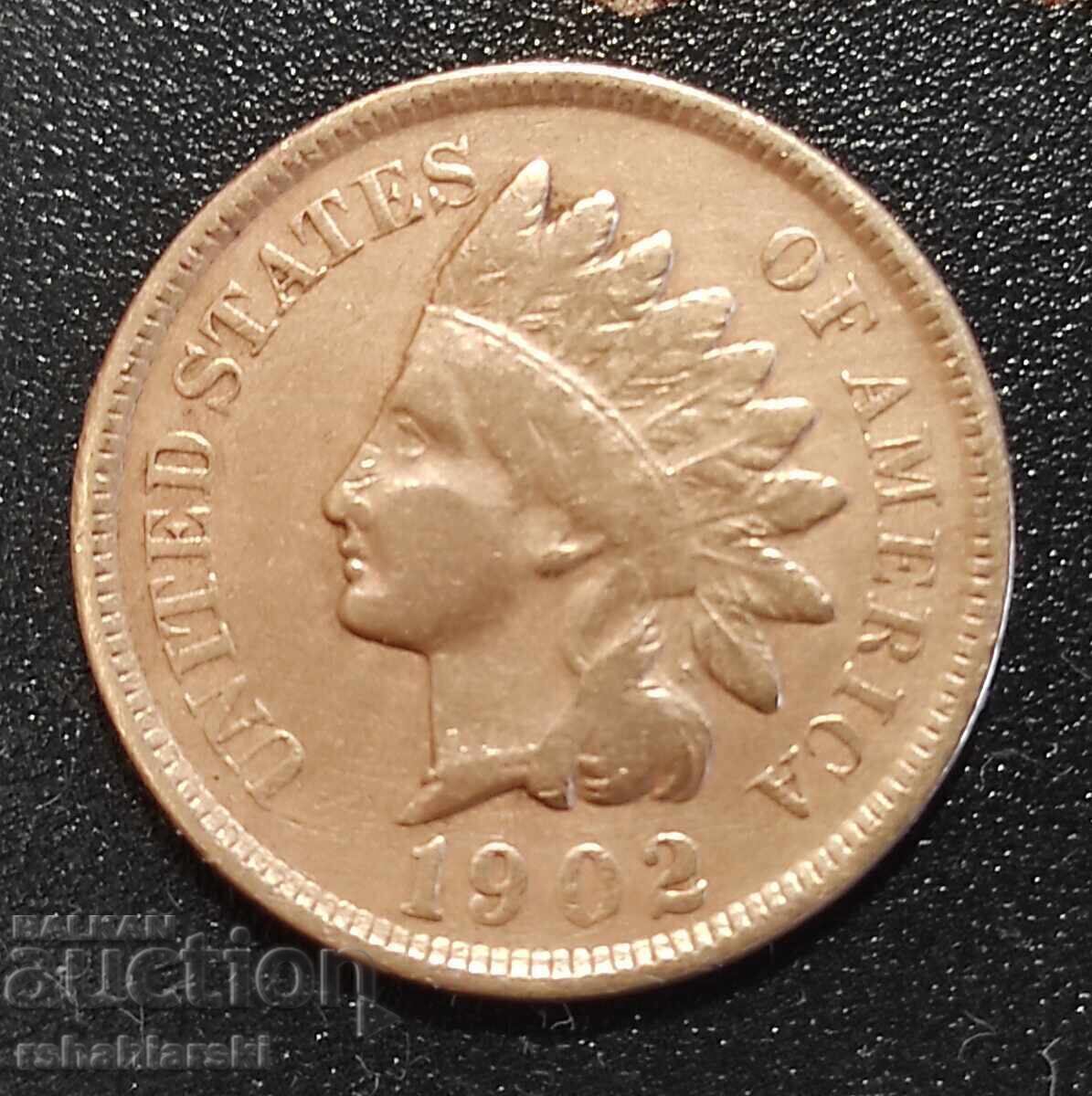 USA coin 1 cent, 1902