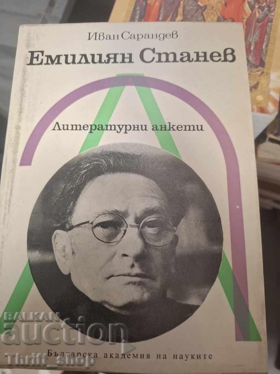 Emiliyan Stanev Literary Surveys Ivan Sarandev