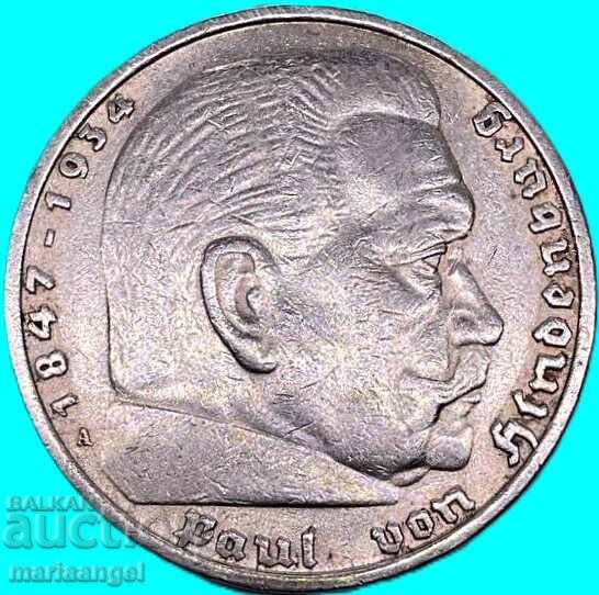 5 mărci 1935 Germania Al Treilea Reich argint cu preț € 42.00 | 82.15 BGN