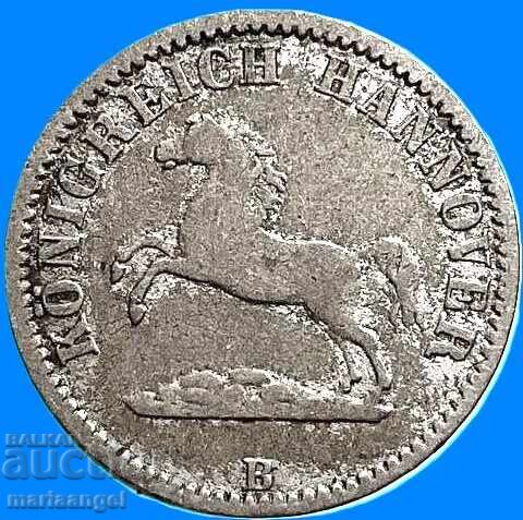 Germania 1/2 groschen 1861 Braunschweig argint - 7