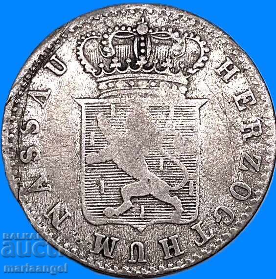 Nassau 6 κρόιτσερ 1834 Γερμανία Γουλιέλμος ασήμι - 6