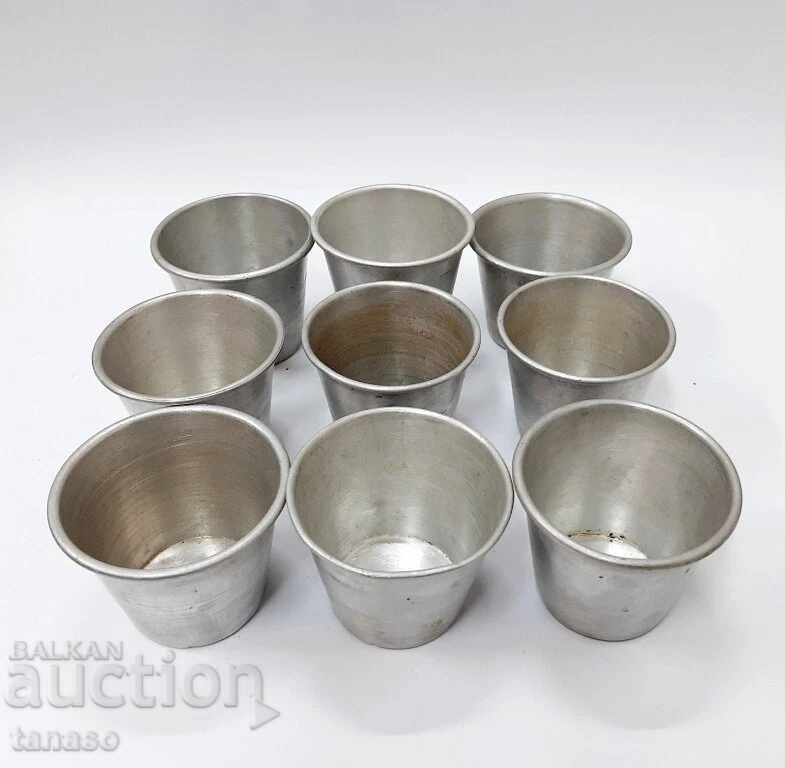 9 boluri vechi din aluminiu pentru cremă de zahăr ars (10,3) - 7