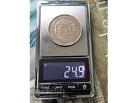 5 BGN 1884 argint