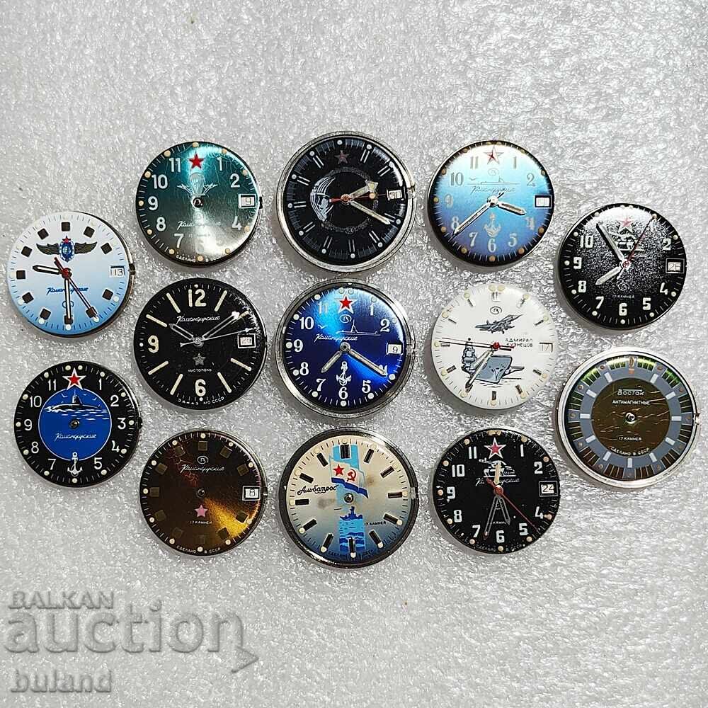 LOT 13 Movements and Dials for Vostok Komandirskie and Amphibia