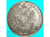 20 κρόιτσερ 1814 Αυστρία Α - Βιέννη ασήμι