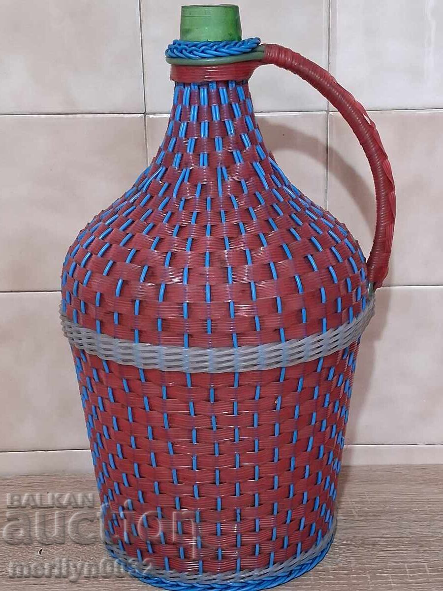 Old woven demijohn, bottle with weave, bottle, glass with price € 38.91 | 76.10 BGN
