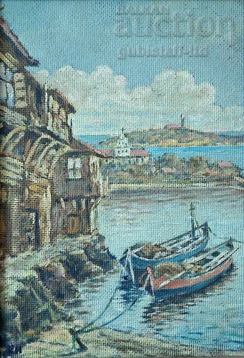Tablou, Sozopol, pict. At. Mirchev (1924-2018) cu preț € 170.00 | 332.49 BGN