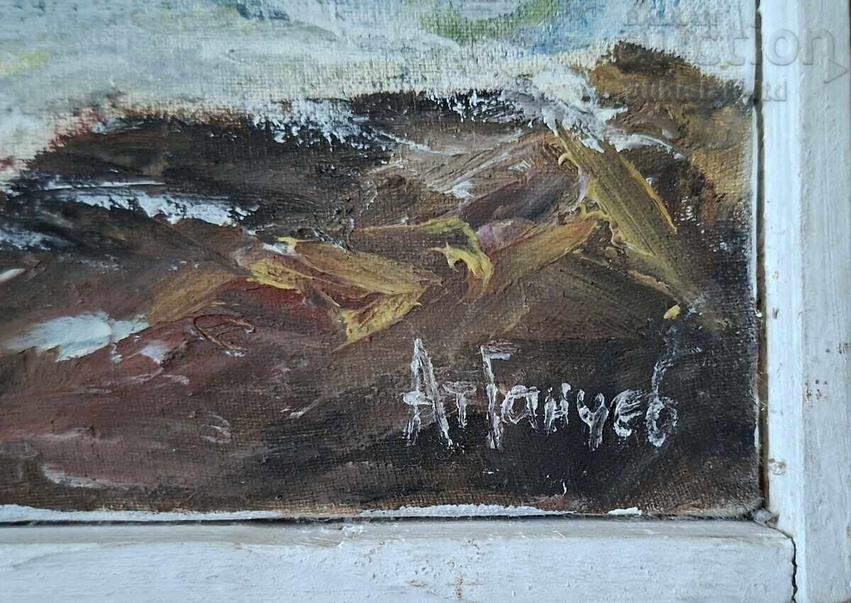 Πίνακας, θάλασσα, καλλιτ. Ατ. Γκάντσεφ, δεκαετία 1980 με τιμή € 190.00 | 371.61 BGN