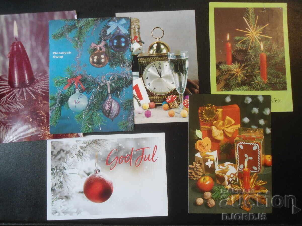 Felicitări de Anul Nou străine, 20 bucăți cu preț € 2.00 | 3.91 BGN
