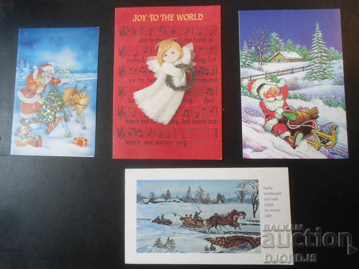 Foreign New Year's cards, 10 pieces with price € 2.50 | 4.89 BGN