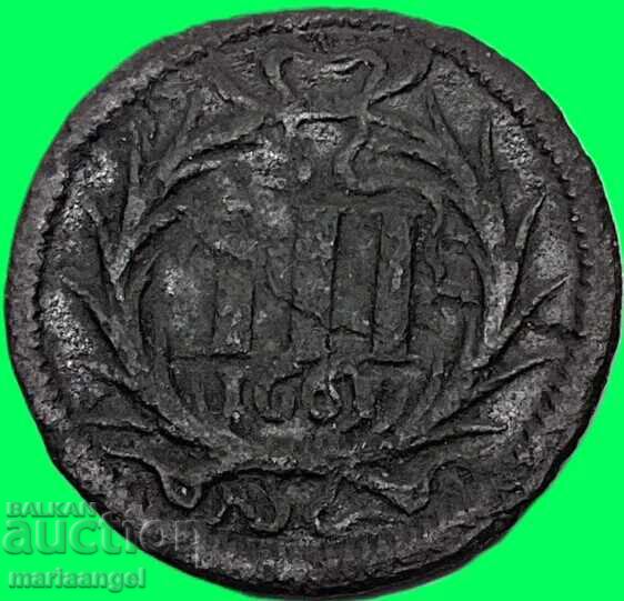 Livrarea Germania 3 pfennigi 1661 Münster