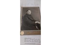 Снимка Възрастна жена 1911 Картон
