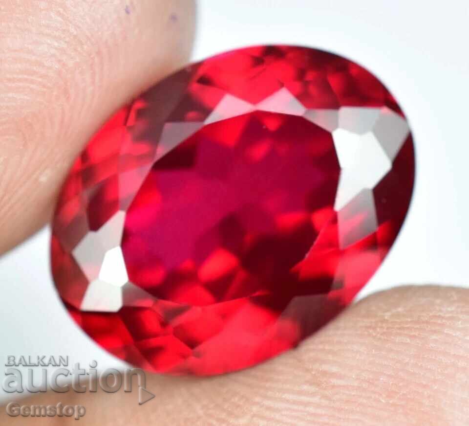 Licitație Licitatie! 9.10 ct. rubin natural oval, cert. AGSL, de la 1 leu!