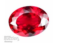 Licitatie! 9.10 ct. rubin natural oval, cert. AGSL, de la 1 leu!