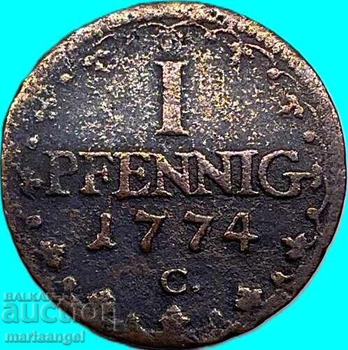 1 Pfennig 1774 Germania Linia saxonă Albertine - 7