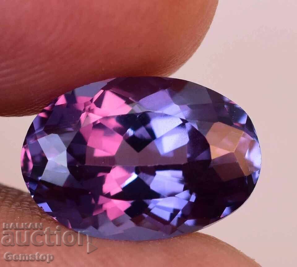 Licitație PREȚ DE START! 6.35 ct. alexandrit natural, oval, certificat AGSL, de la 1!