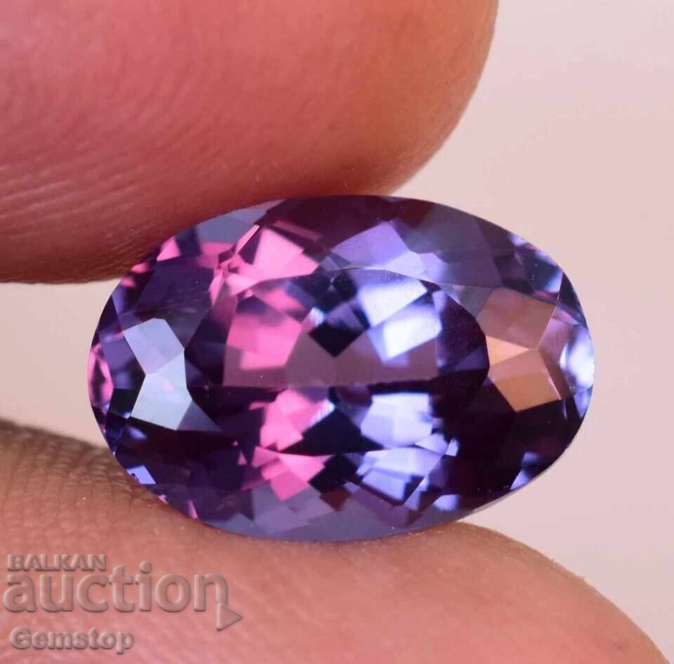 PREȚ DE START! 6.35 ct. alexandrit natural, oval, certificat AGSL, de la 1! - 6