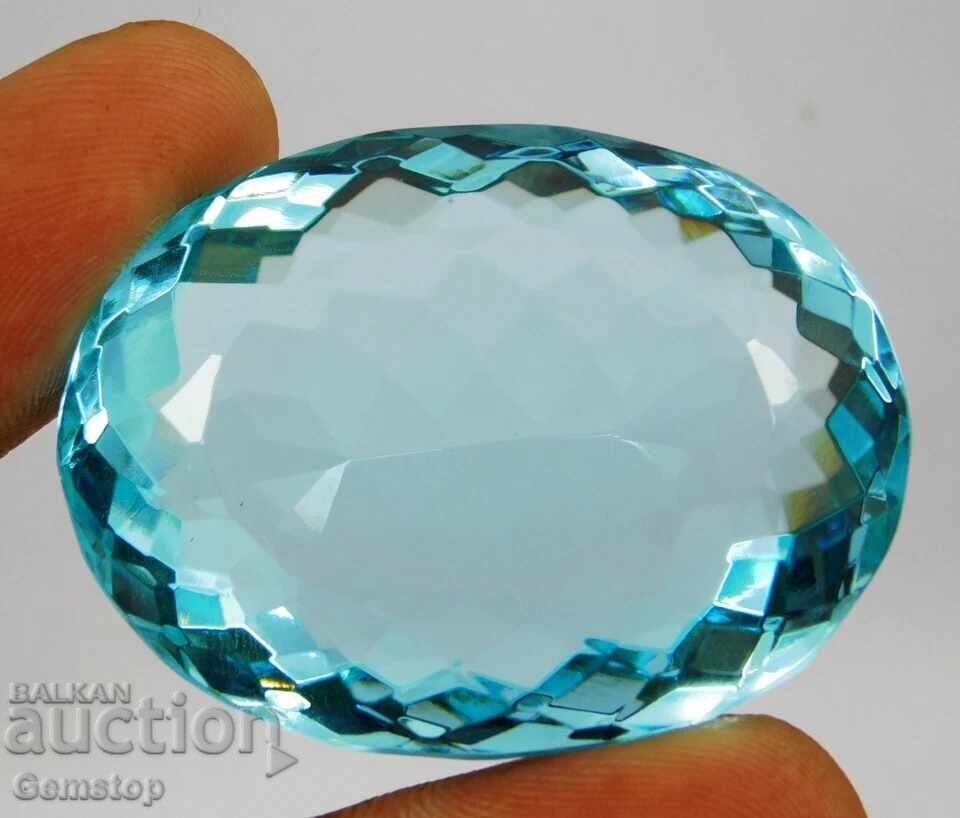 PREȚ DE START! 168.65 ct. acvamarin natural oval, cert. OMGTL, de la 1 unitate! cu preț € 1.50 | 2.93 BGN