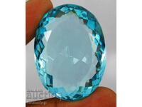 PREȚ DE START! 168.65 ct. acvamarin natural oval, cert. OMGTL, de la 1 unitate!