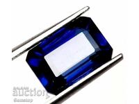 PREȚ DE START! 11,55 ct. safir natural tăietură smarald, cert. EGL, de la 1!