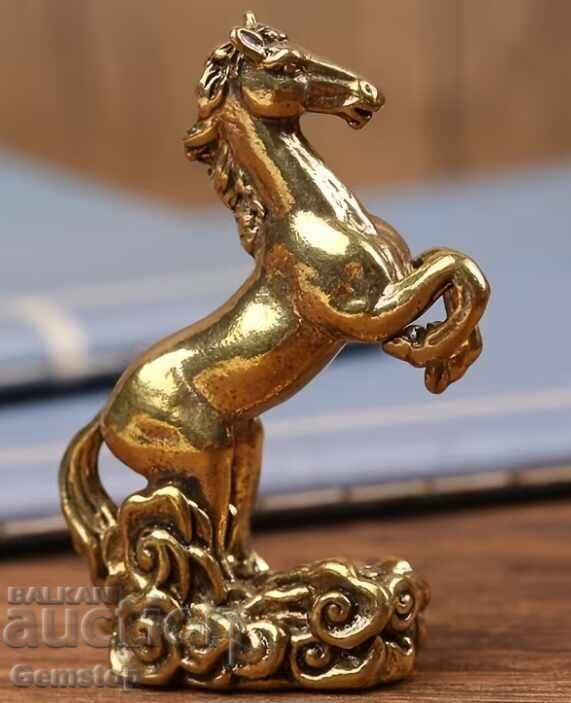 BZC! 47g figurină stilizată din bronz cal de la 1L!