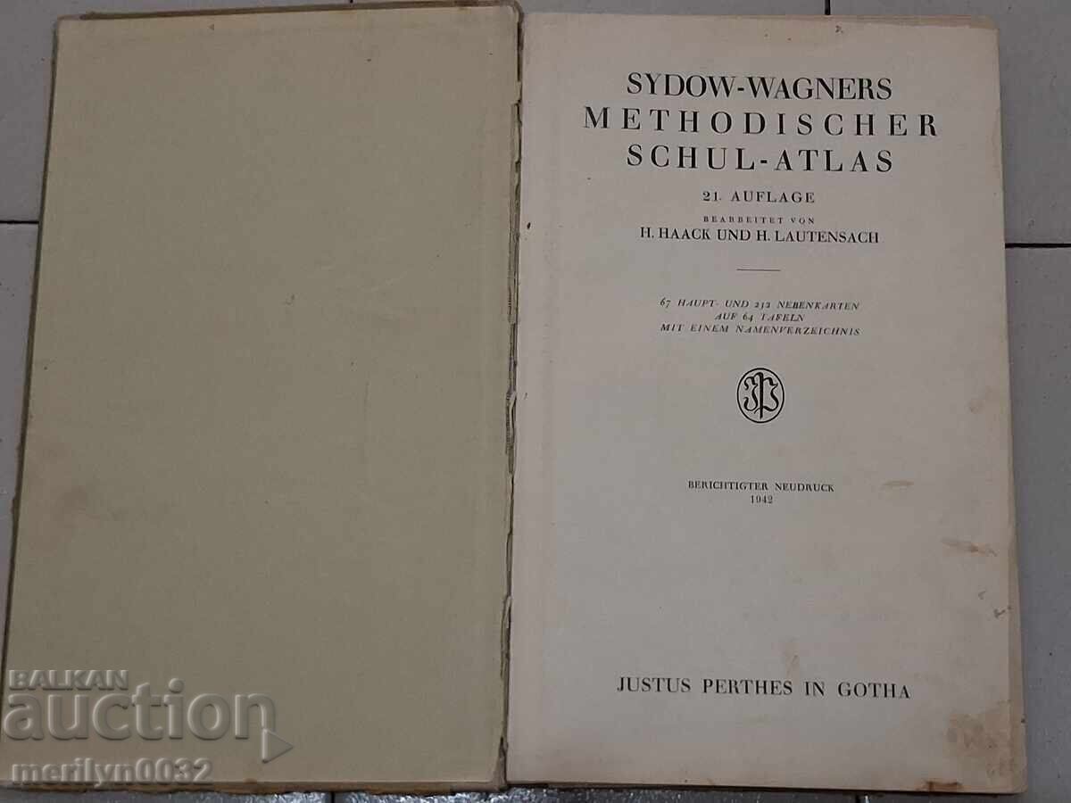 Atlas german hărți geografie carte manual Germania 1942