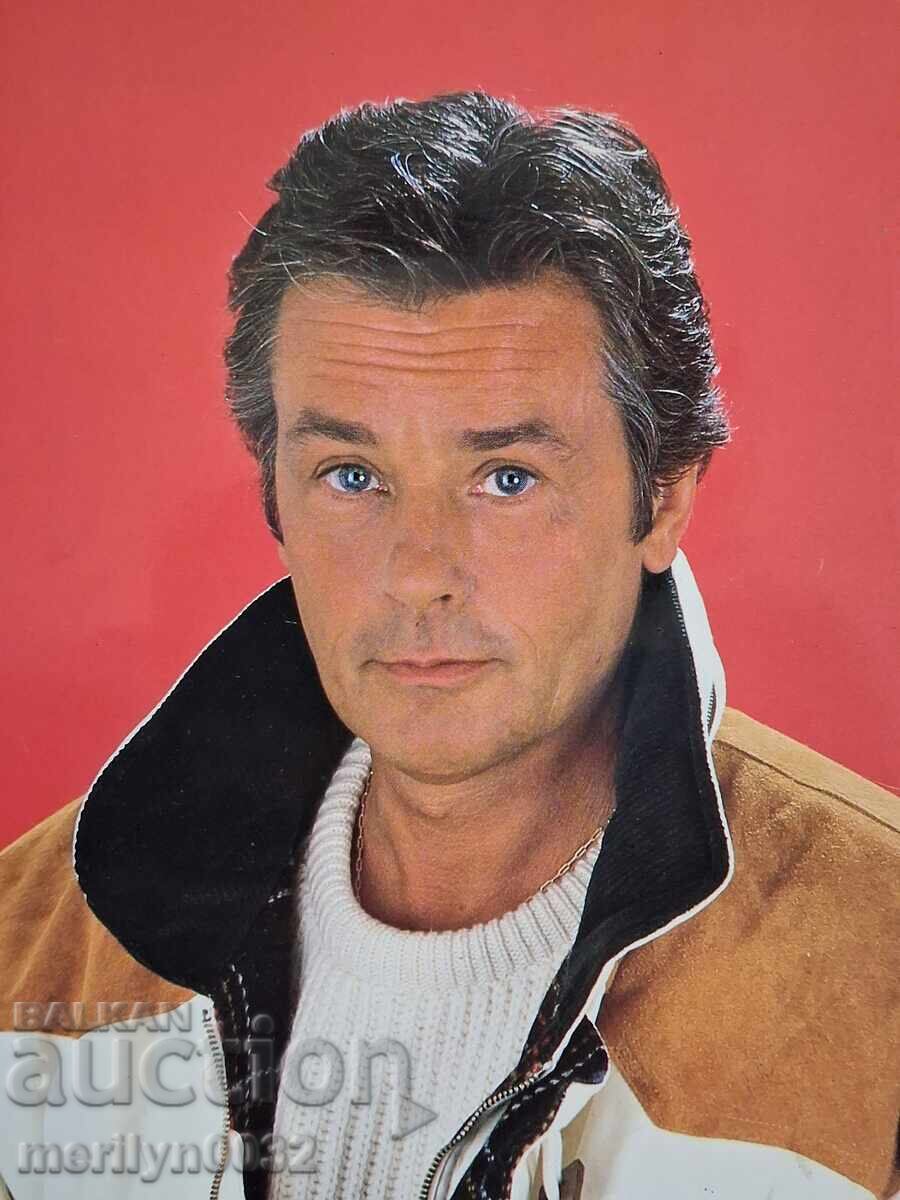 Fotografie color cu autograf Alain Delon portret fotografie cu preț € 195.00 | 381.39 BGN
