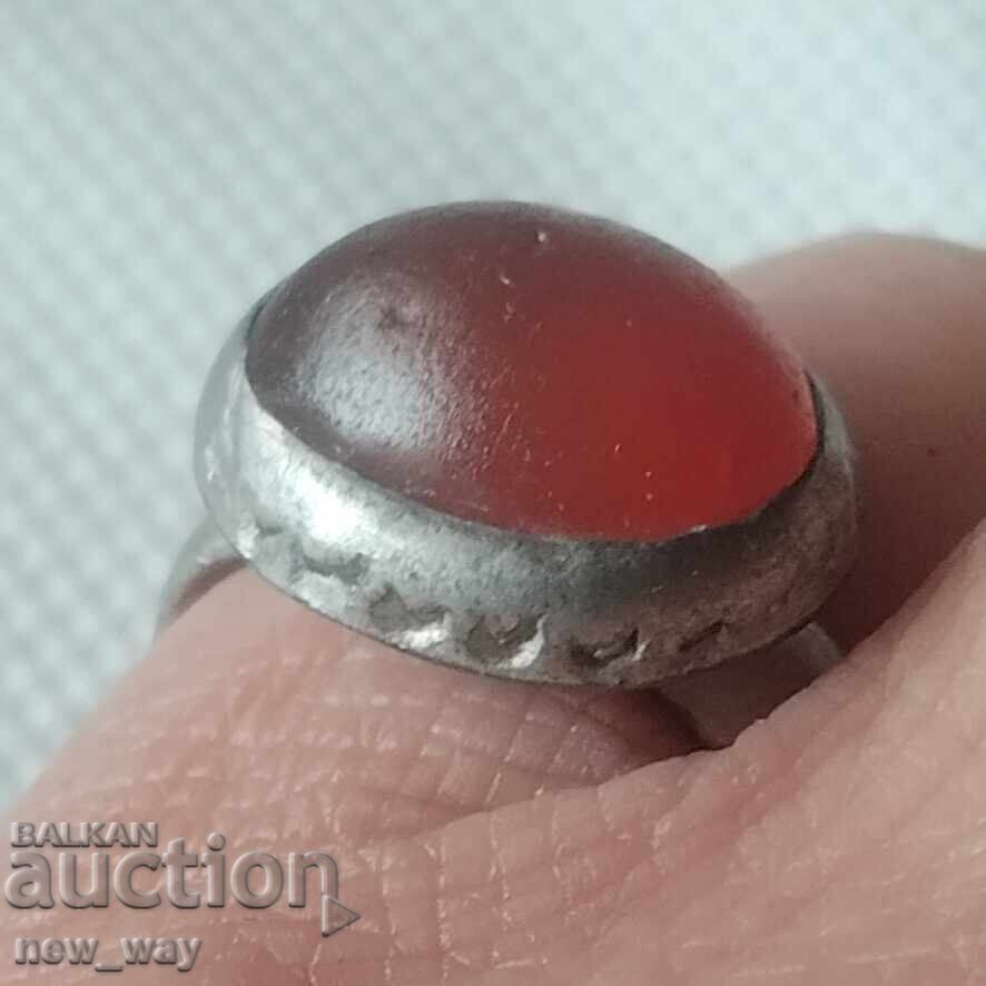 Inel otoman vechi din argint cu carneol, secolul al XVII-lea - 5