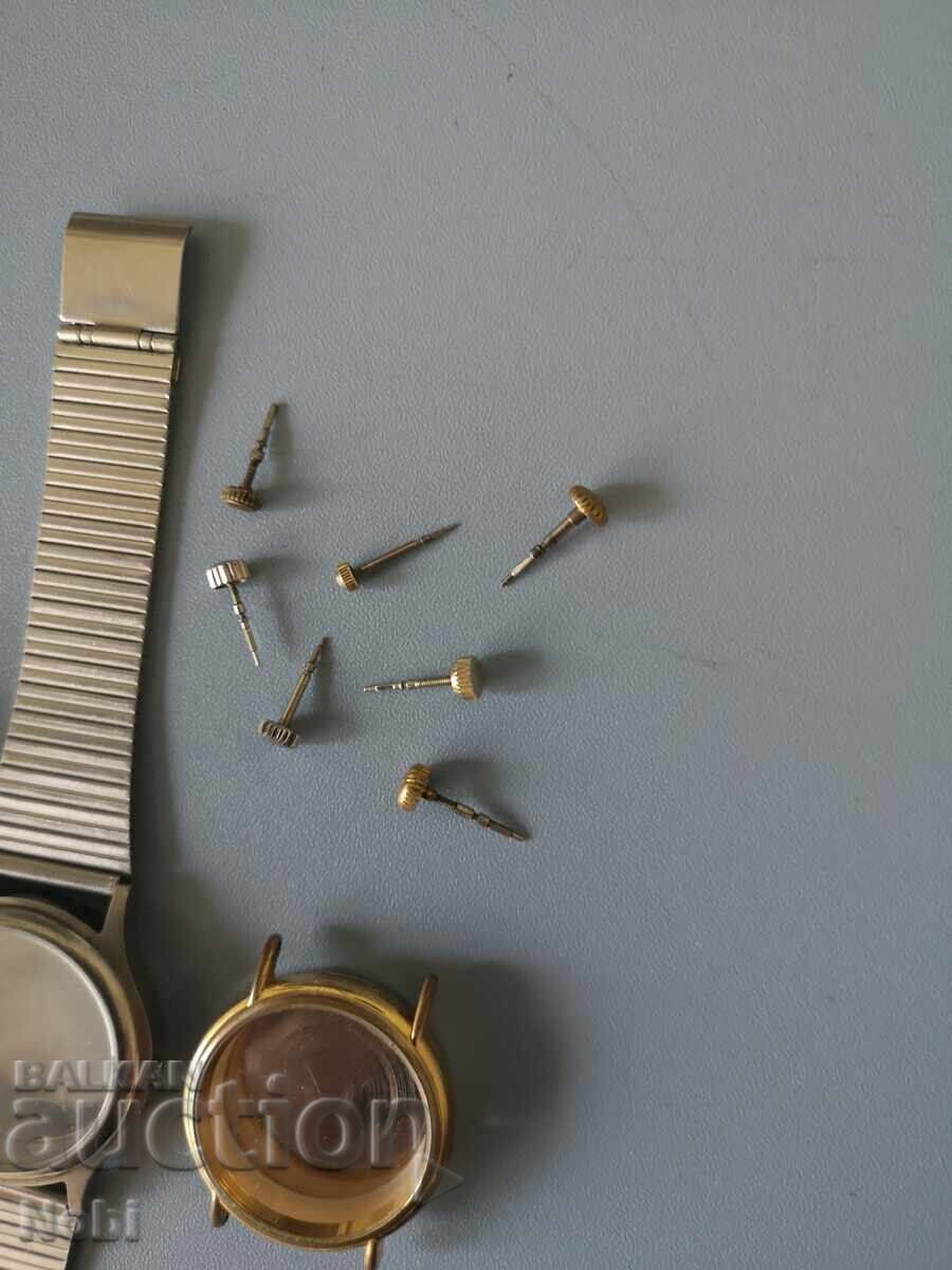 Delivery of Lot of watch cases, bracelets, crowns with stems, crystals, gaskets