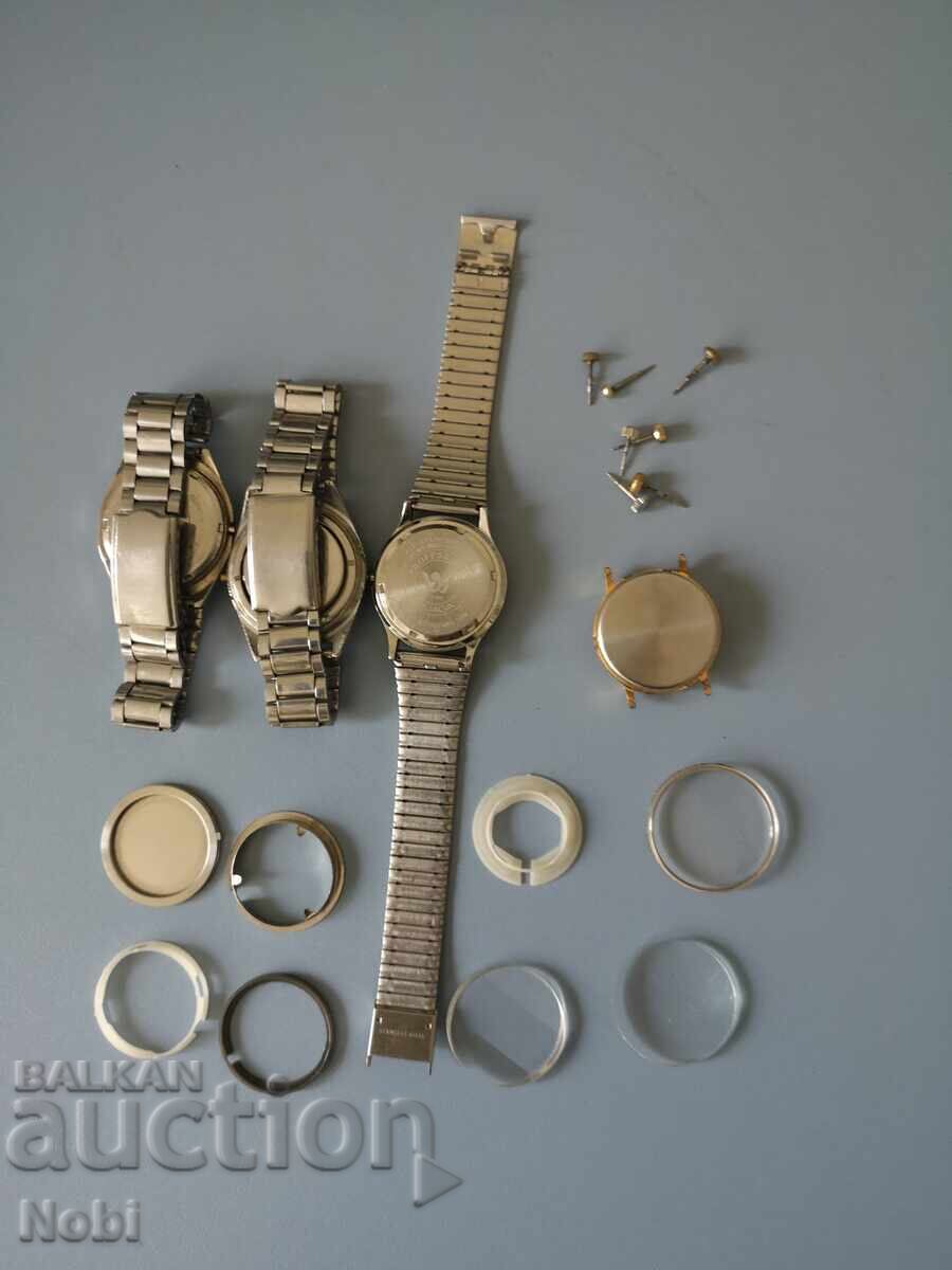 Lot of watch cases, bracelets, crowns with stems, crystals, gaskets - 5