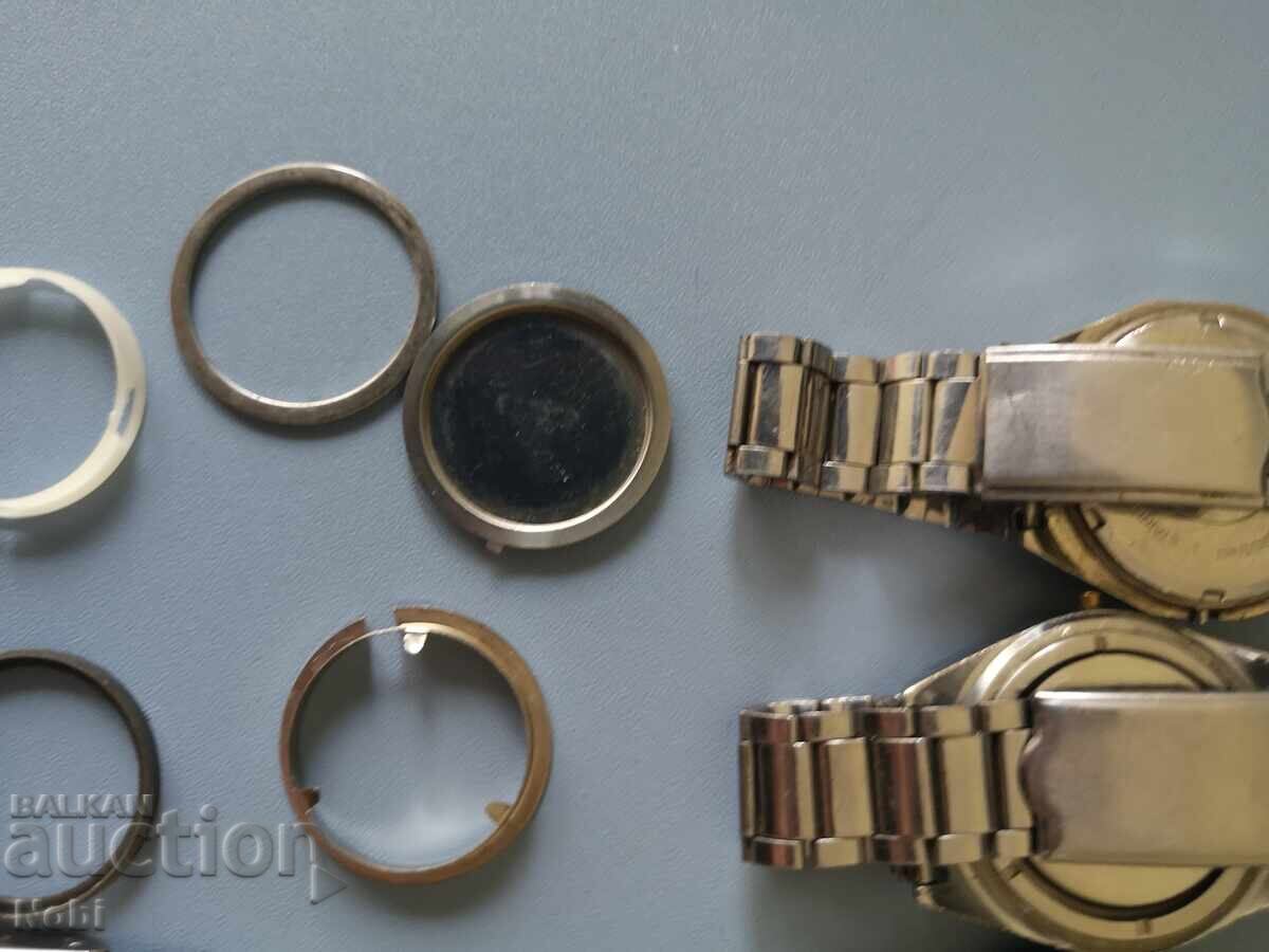 Lot of watch cases, bracelets, crowns with stems, crystals, gaskets - 6