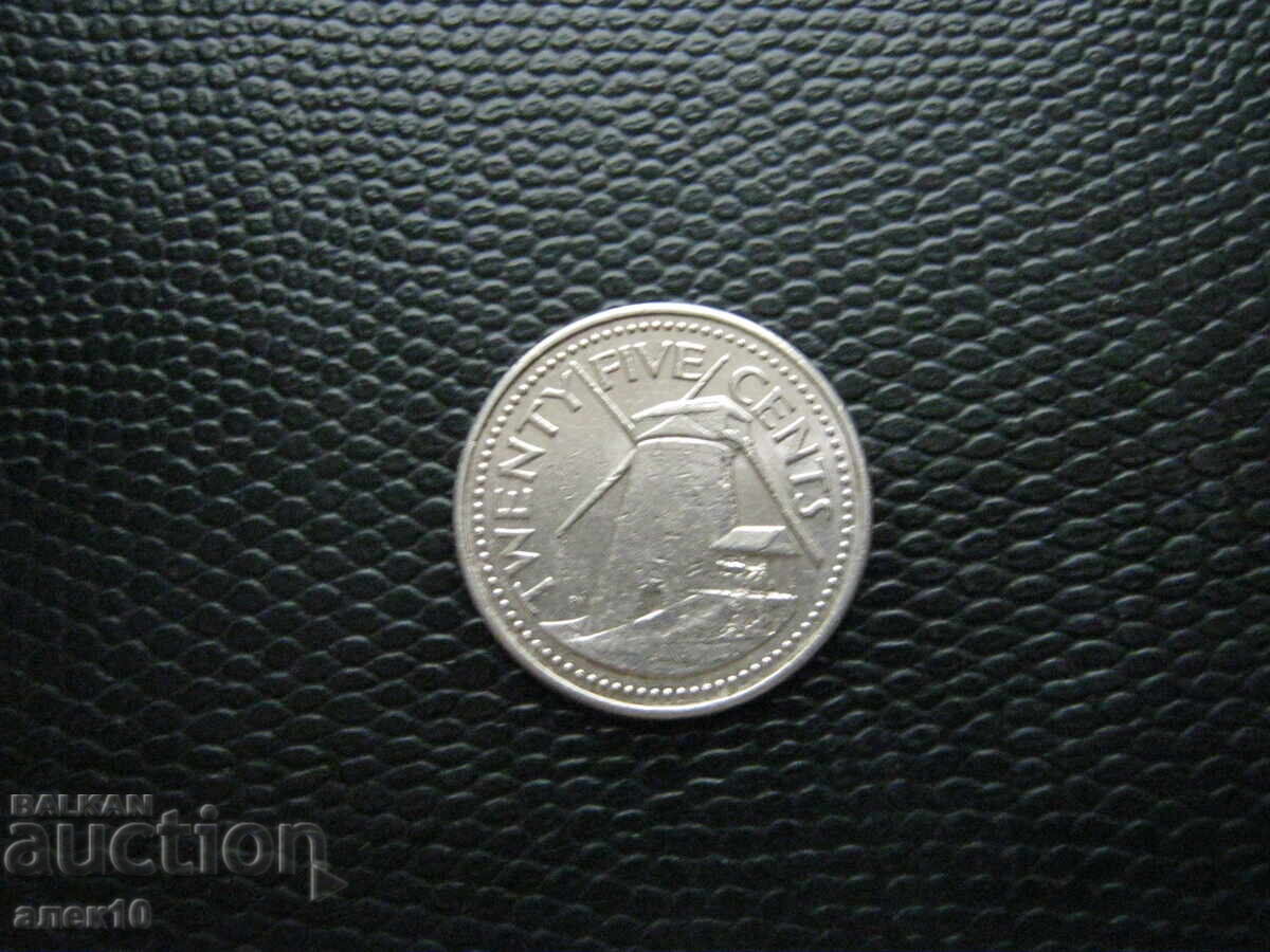 Barbados 25 cents 1994 k with price € 0.40 | 0.78 BGN