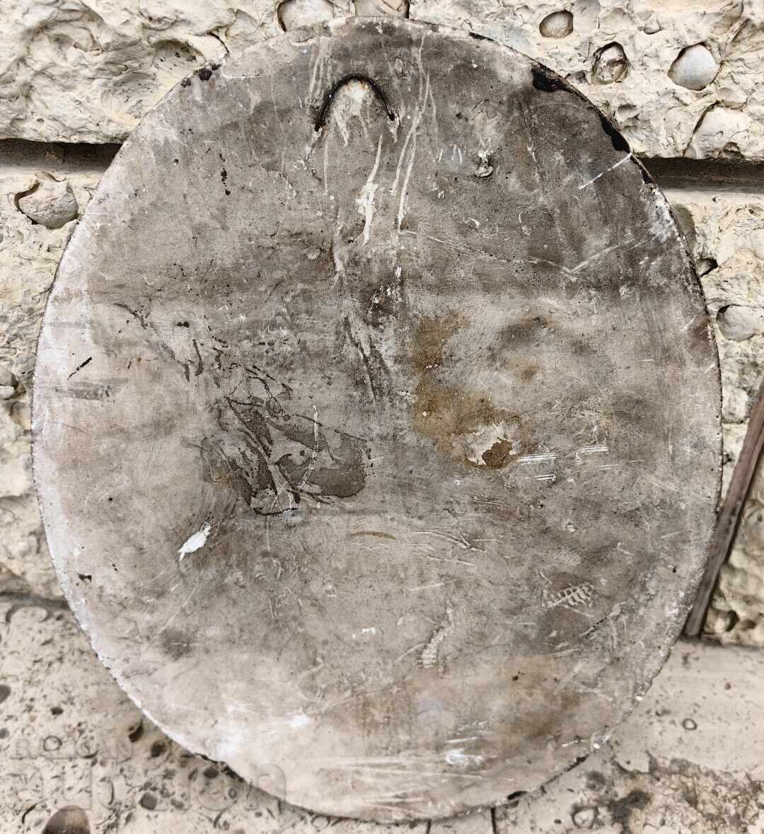 Licitație MARE PANOU BULGĂRESC DIN GHIPS DIN EPOCA SOCIALISTĂ FEMEIE CU TRANDAFIR DECORAȚIUNE DE PERETE