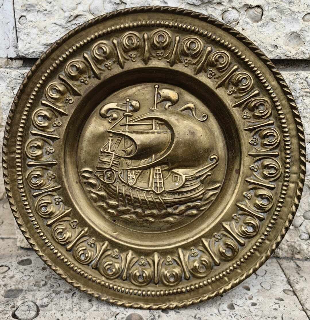 ΜΕΓΑΛΟ ΔΙΑΚΟΣΜΗΤΙΚΟ ΜΕΤΑΛΛΙΚΟ ΠΙΑΤΟ ΠΑΝΟ ΚΑΡΑΒΙ ΓΙΑ ΤΟΙΧΟ ΠΙΝΑΚΑΣ