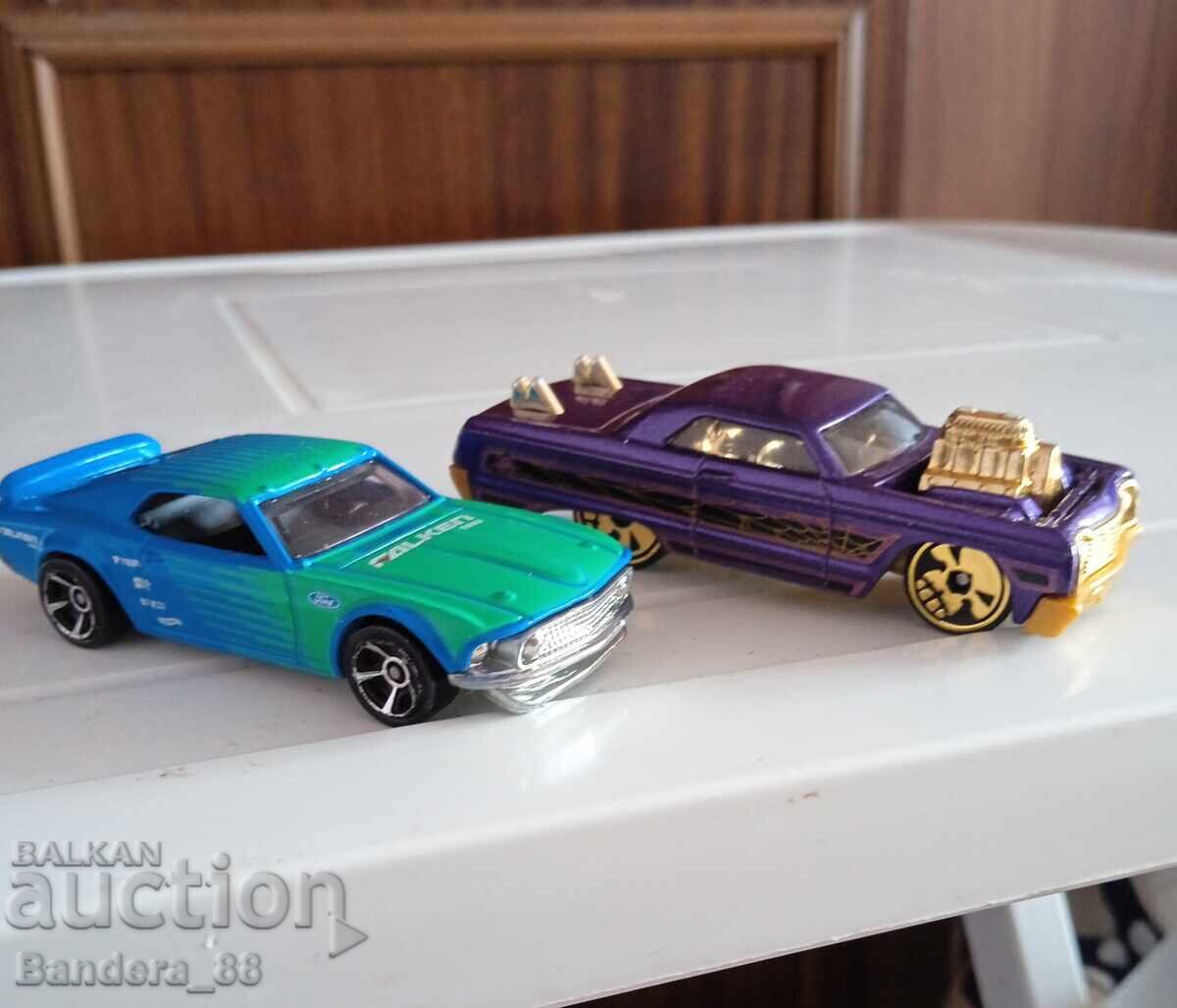 2 για 1 1969 FORD MUSTANG Boss 302 + 1964 CHEVY IMPALA HOTWHEELS με τιμή € 2.00 | 3.91 BGN