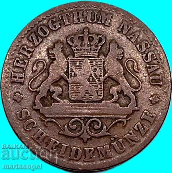 Nassau 1 Kreuzer 1863 Γερμανία - 5