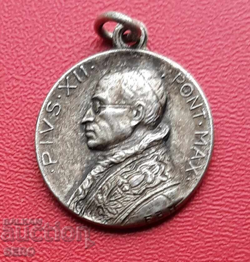 Medalie-Vatican-Papa Pius al XII-lea-medalie de argint "Piața Sf. Petru" cu preț € 12.00 | 23.47 BGN