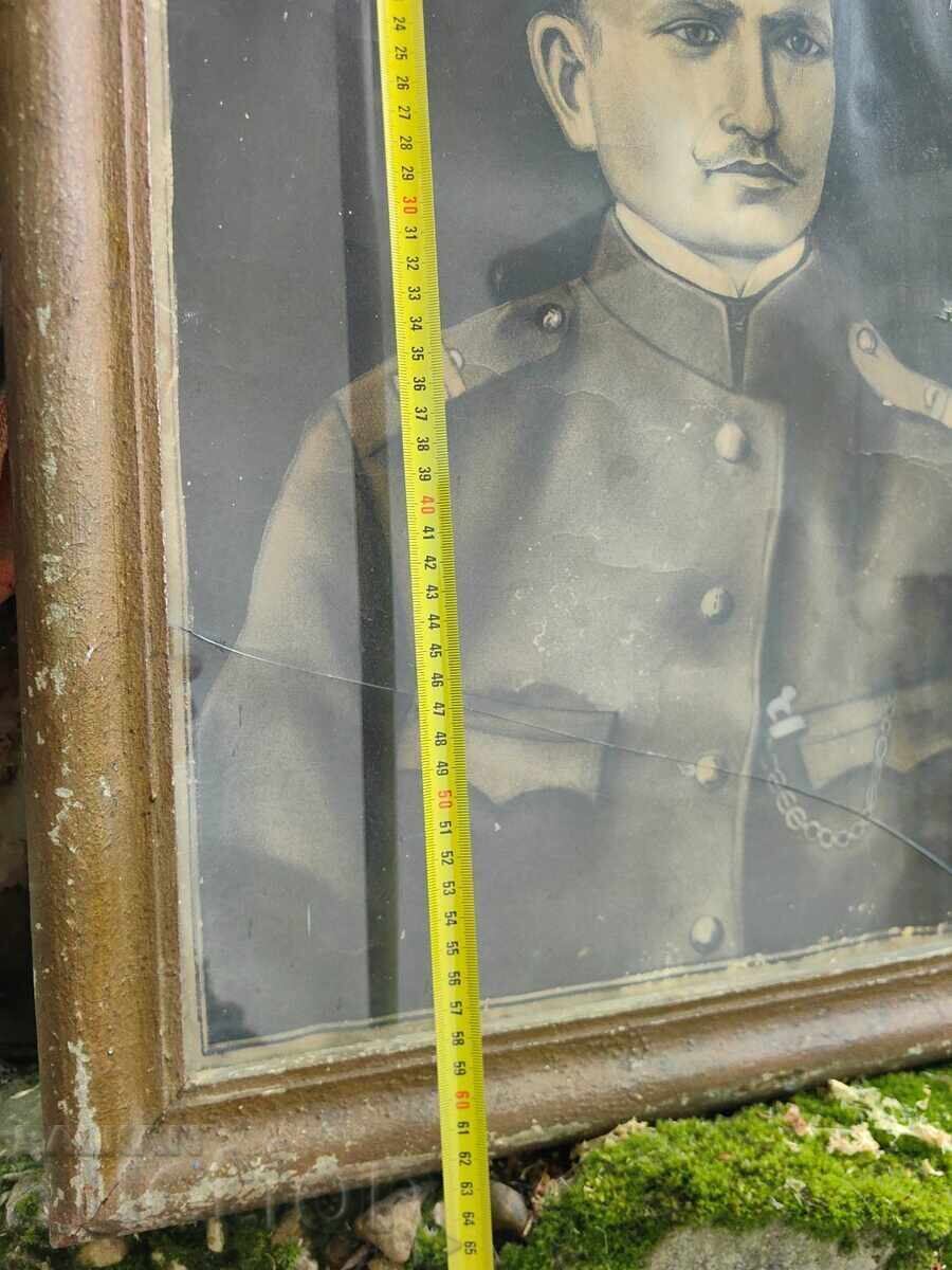 VECHE FOTOGRAFIE MARE PORTRET MILITAR EPOLET NUMĂR UNIFORMĂ - 5