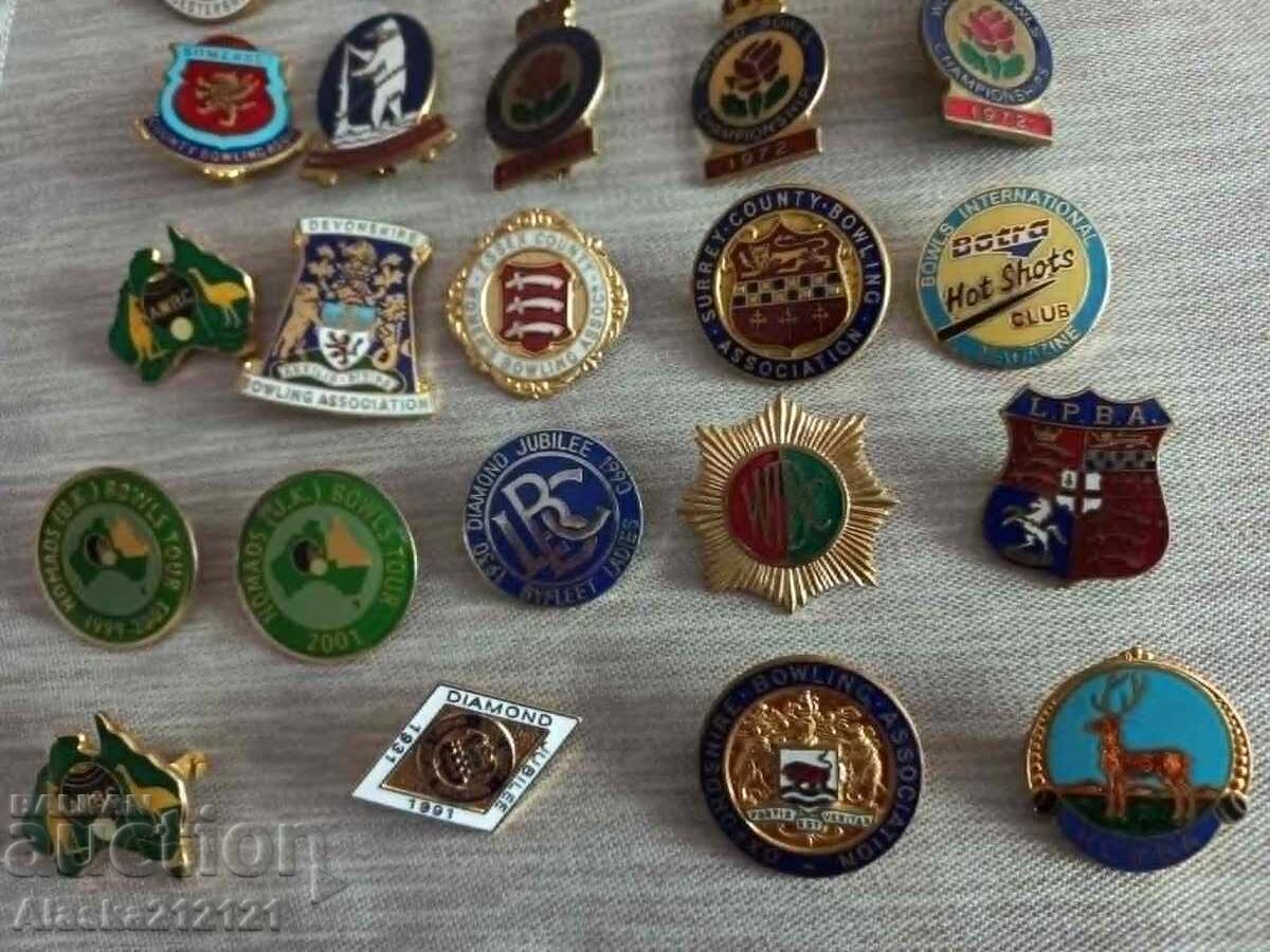 Auction Lot - British bowling badges Auction Lot - British bowling badges