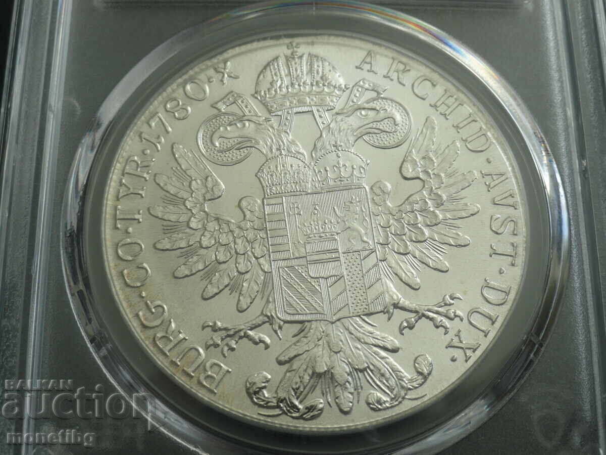 Austria 1780 - Thaler (S.F.) ''Modern Restrike'' PSGS MS63 - 6