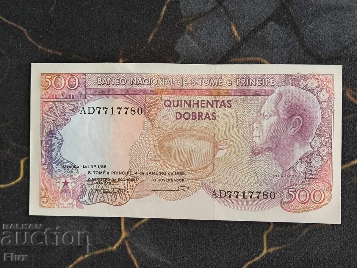 Banknote - Sao Tome and Principe - 500 Dobras UNC | 1989