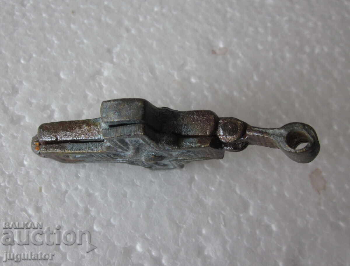 Old Bulgarian Revival bronze cross - 6