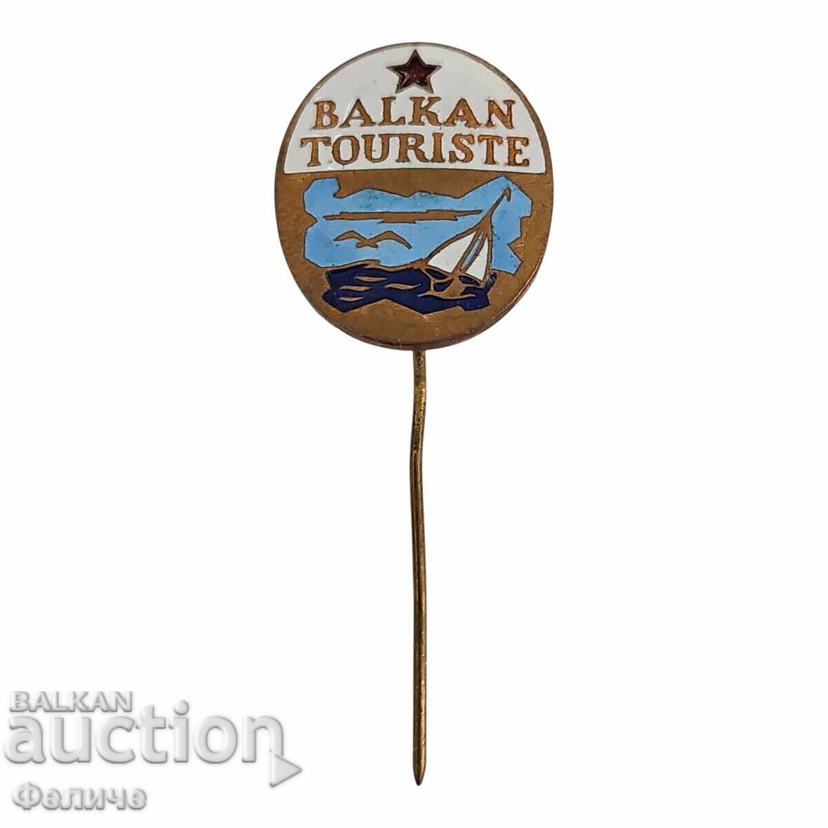 Rare Bulgarian socialist badge, pin - Tourism - Balkantourist with price € 24.00 | 46.94 BGN