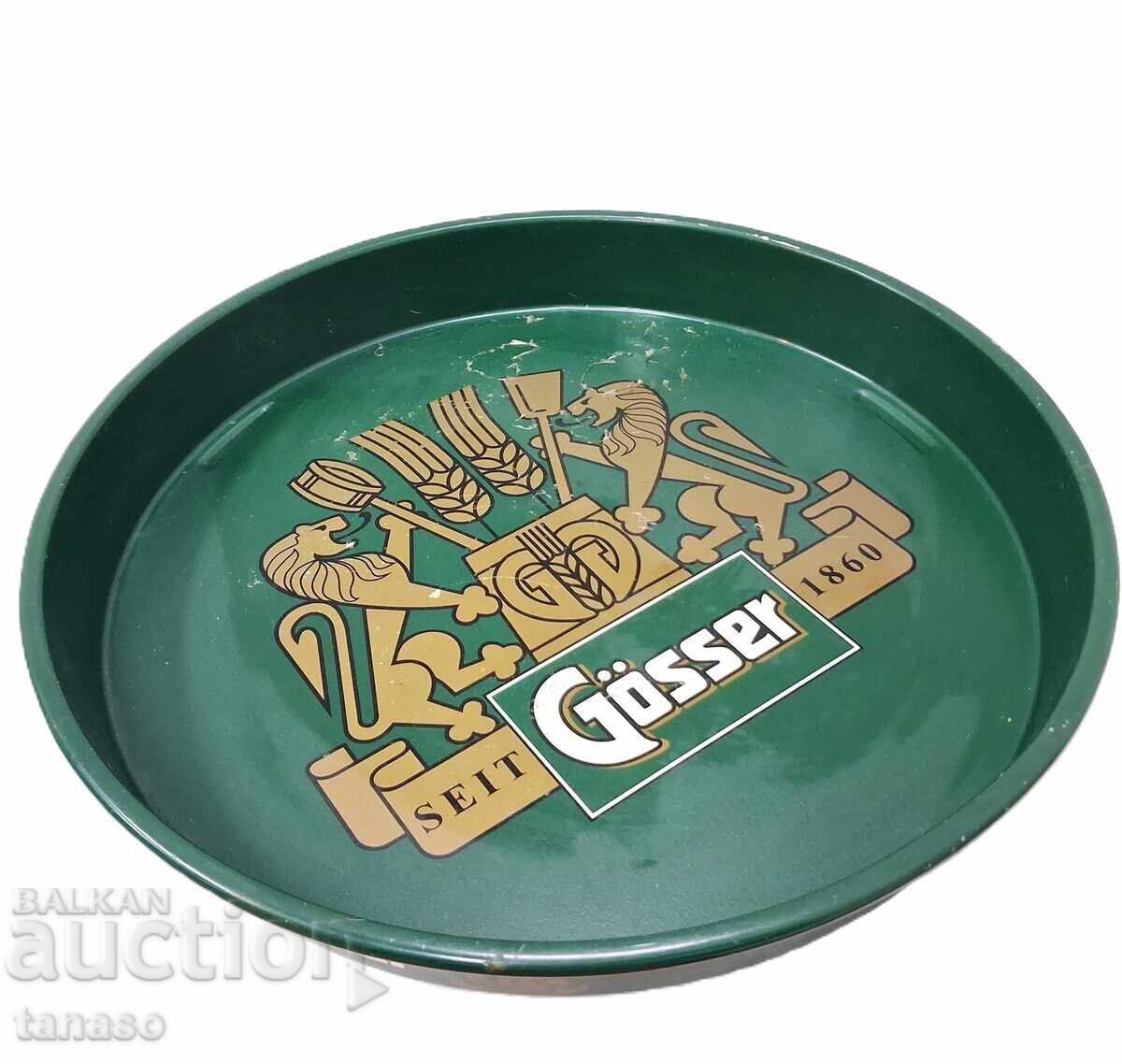 Retro metal collectible tray Gösser – 33 cm (10.4) - 5