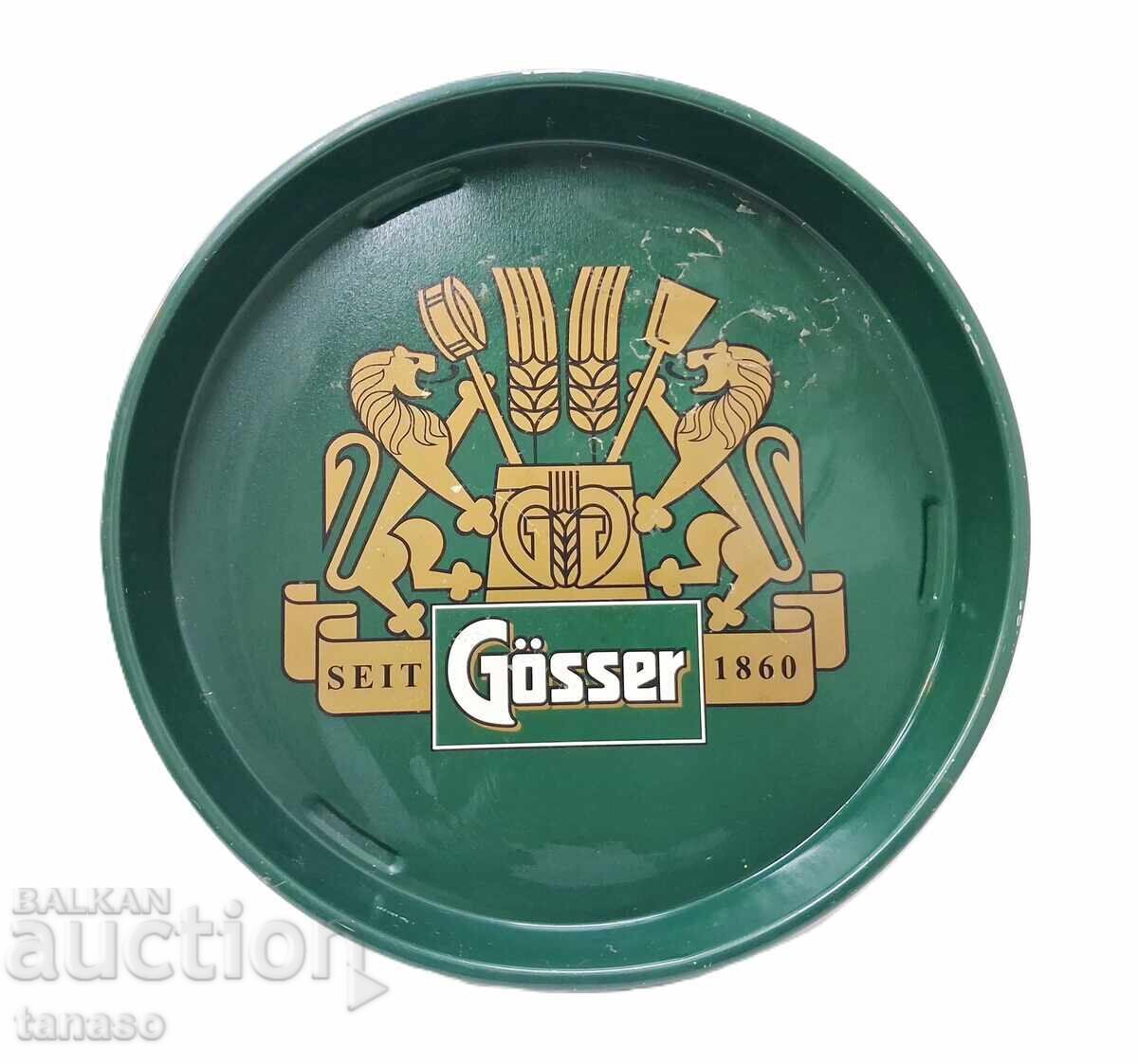 Retro metal collectible tray Gösser – 33 cm (10.4)