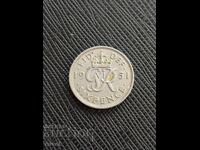 Marea Britanie, 6 pence 1951